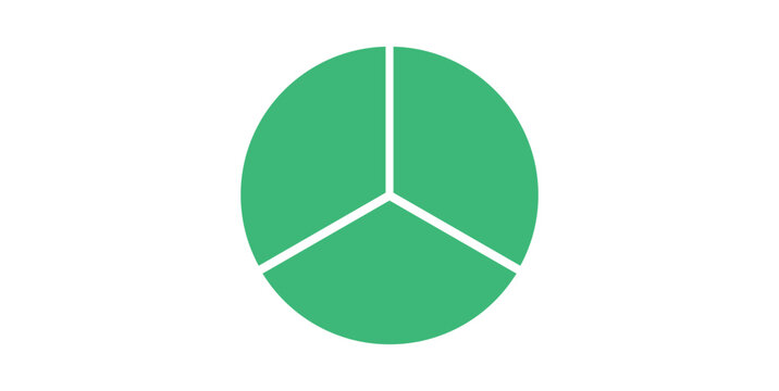 One Third Fraction Circle in Mathematics.