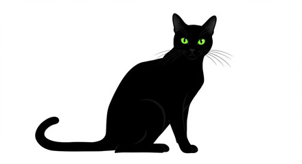 Fototapeta premium vector illustration of a cat on a white background