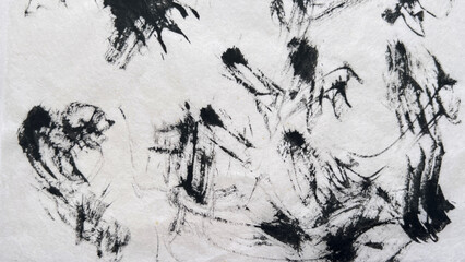 background material, hand-drawn, analog, art drawn in ink, drawing created with ink and brush