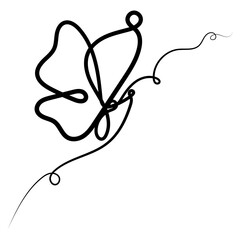 Monoline Butterfly Decoration