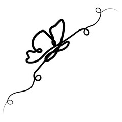 Monoline Butterfly Decoration