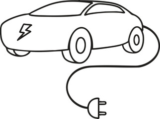전기자동차 충전 관련 라인 드로잉
electric vehicle line drawing design for coloring
