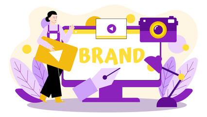 Person creatively using video and photos to build a strong brand identity; suitable for marketing, social media, and branding concepts.