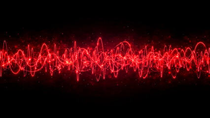 Vibrant energy pulses in abstract sound waves