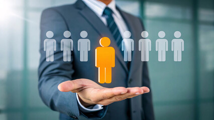 Best Job Candidate Concept for Recruitment and Team Building – HR Strategy for Business Success and Organizational Growth, Generative AI