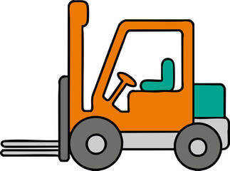 지게차 벡터 이미지
Forklift Vector Image