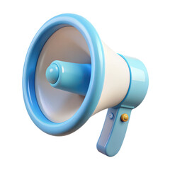 Megaphone bullhorn announcement marketing promotion communication loudspeaker voice public address 3d render