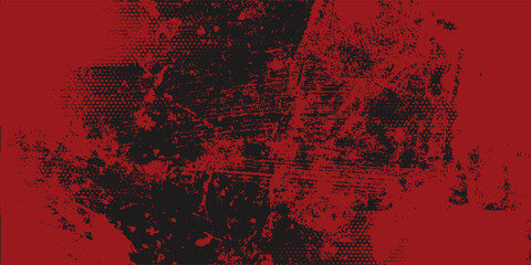 PrintGrunge texture effect background. Distressed rough dark abstract textured. Black isolated on red. Graphic design element vintage style decoration concept for banners, flyer, card, modern