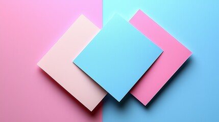 Minimal Sticky Notes and Blank Paper on White Desk for Productivity Template Design