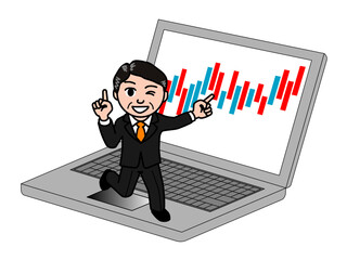 壱A：ノートPCでNISA投資の複利運用をする中年男性_CS3 2025_0610_041