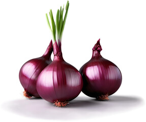 red onion fresh isolated on transparent background