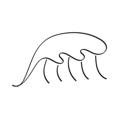 Wave line icon