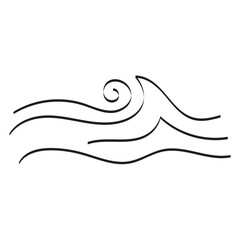 Wave line icon