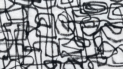 washi paper texture, ink line drawing, illustration drawing created with brush pen, art pattern drawn in ink