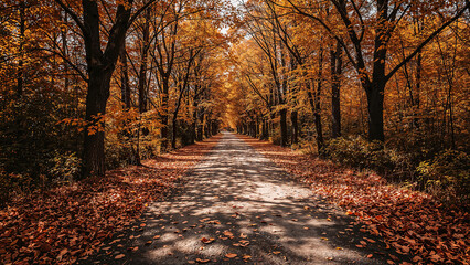 Obraz premium Vibrant autumn leaves creating a warm welcome