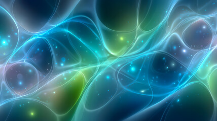 Abstract Glowing Organic Network Background