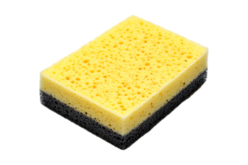 kitchen sponge for washing dishes isolated on a transparent background