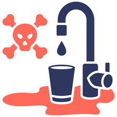 Contaminated Drinking Water Icon