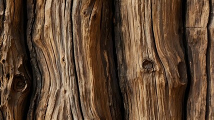 Close-up Abstract Texture of Deeply Creviced, Wrinkled Tree Bark