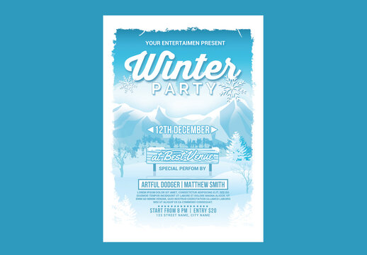 Winter Holiday Party Flyer