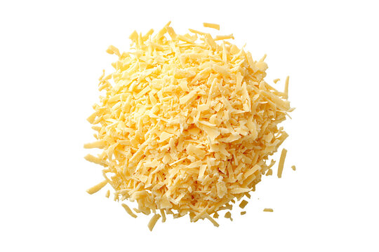 Grated Yellow Cheese isolated on a transparent background - Powered by Adobe