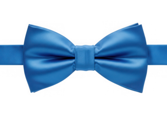 Elegant blue bow tie fashion accessory isolated on transparent background