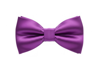 Elegant purple bow tie fashion accessory isolated on transparent background