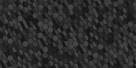 black hexagon material modern background