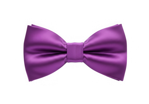 Elegant purple bow tie fashion accessory isolated on transparent background