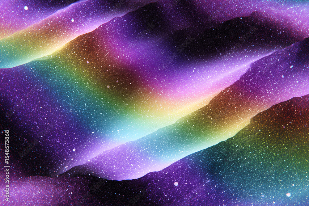 Aufkleber abstract rainbow nebula star field galaxy cosmic background texture gradient colorful space universe
