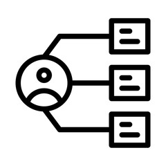 market segmentation research. This is a vector single icon with a line style. Suitable for any purpose, such as website design, mobile app design, logo design, pattern design, etc.