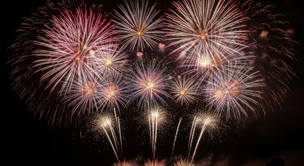 Fototapeta premium Spectacular Night Sky Firework Displays For National Celebrations