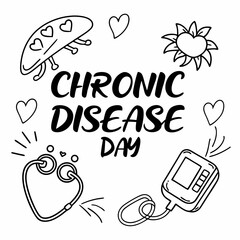 CHRONIC DISEASE DAY vector illustration