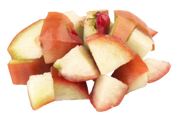 rose apple slice piece on white fruit