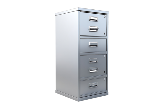 Office Filing Cabinet isolated on a transparent background