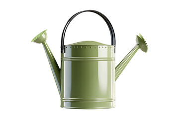 Plastic watering can isolated on a transparent background