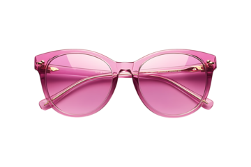 Pink sunglasses isolated on a transparent background