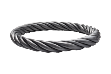 Metal cable isolated on a transparent background