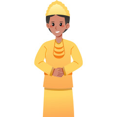 Illustration of Indonesian Traditional Attire