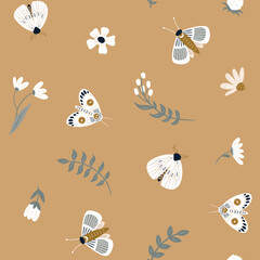 Naklejka premium seamless pattern with shells