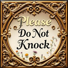 NoKnock Signs Door Knocking Deterrent Sign