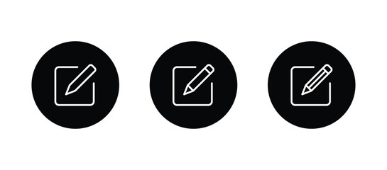 Edit icon, Edit sign and symbol vector. Pencil icon	