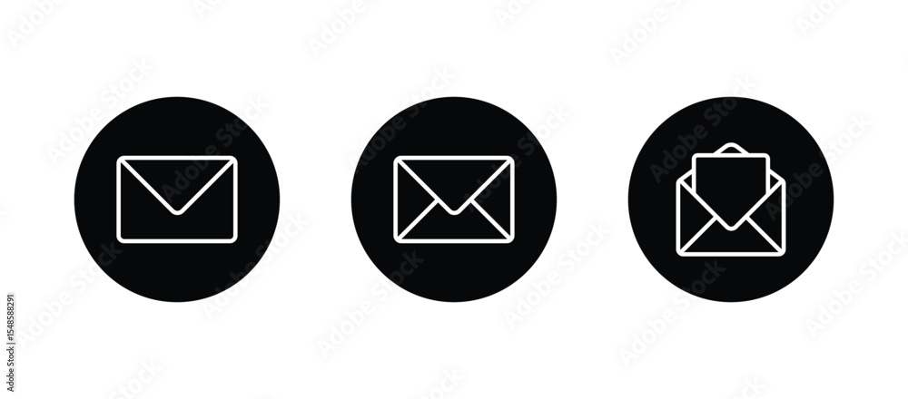 Poster email envelope icon vector. message icon symbol