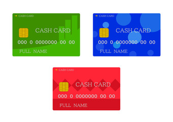 銀行のキャッシュカード3枚セット