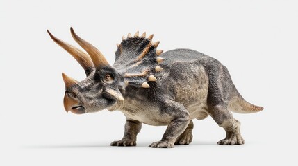 Three-horned dinosaur, side profile