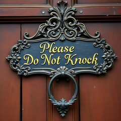 NoKnock Signs Door Knocking Deterrent Sign