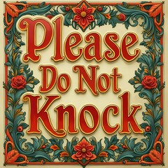 NoKnock Signs Door Knocking Deterrent Sign