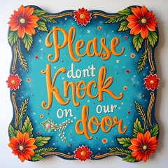 NoKnock Signs Door Knocking Deterrent Sign