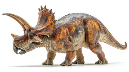 Triceratops model, profile view