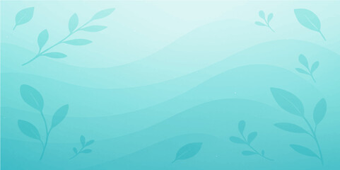 A seamless vector illustration of a blue floral background with butterflies, evoking an abstract underwater world with sunlight dancing through the waves